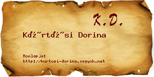 Kürtösi Dorina névjegykártya