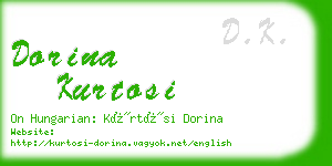 dorina kurtosi business card